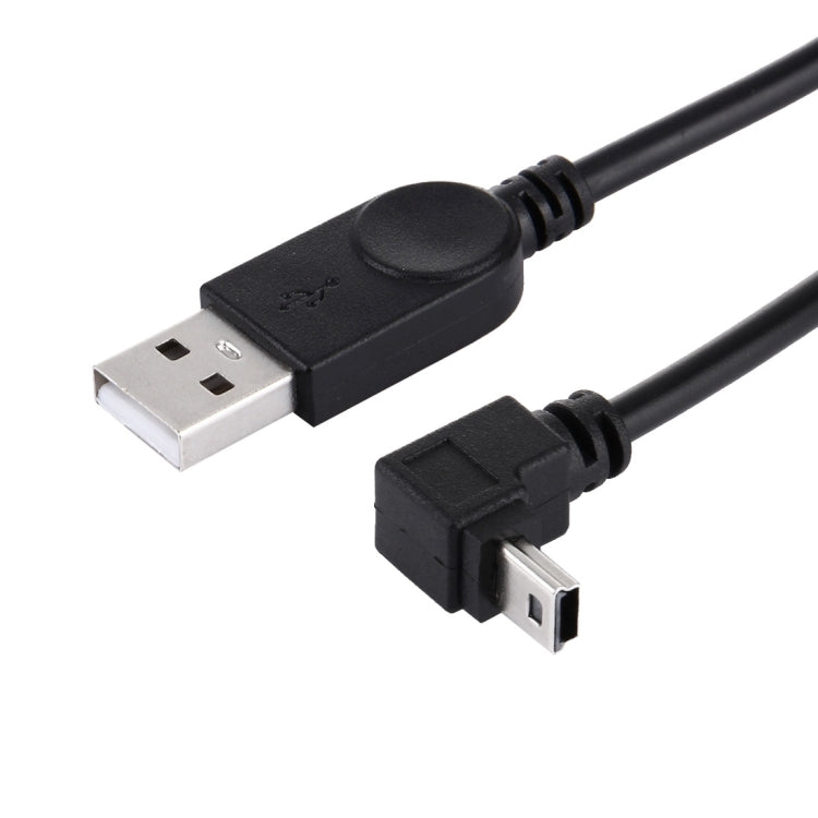 Cable de carga / datos Mini USB a USB con codo en ángulo de 90 grados, longitud: 28 cm, Elbow Angle Mini USB