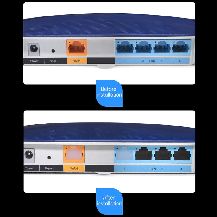 20 tapones antipolvo de silicona para puerto RJ45