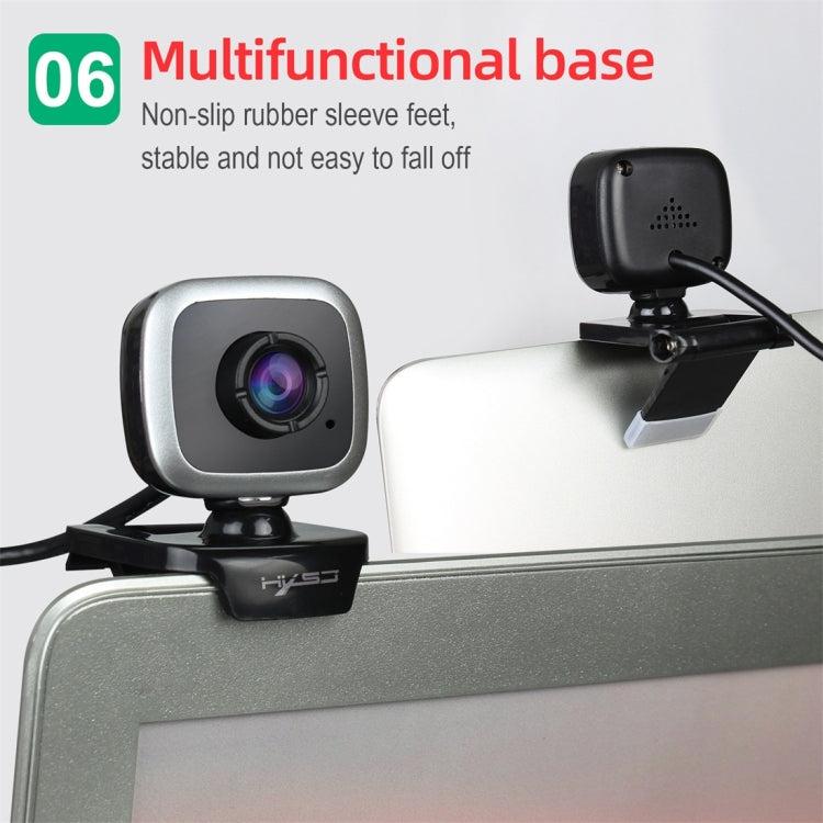 HXSJ A849 480P Cámara de PC con cámara web de video HD ajustable de 360 grados con micrófono