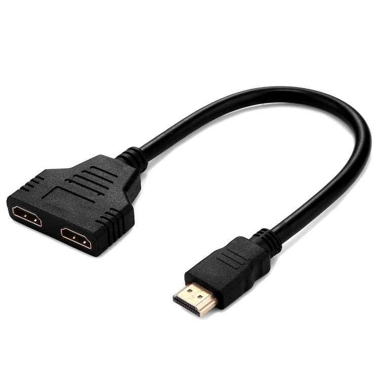 Adaptador de conector de cable versión 1.4 HDMI macho a HDMI dual hembra de 30 cm