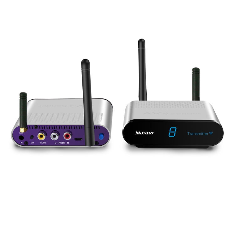Transmisor y receptor de audio / video inalámbrico Measy AV240 de 2,4 GHz con función de retorno de infrarrojos, distancia de transmisión: 400 m, AV240 Silver