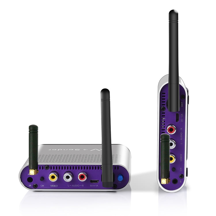 Transmisor y receptor de audio / video inalámbrico Measy AV240 de 2,4 GHz con función de retorno de infrarrojos, distancia de transmisión: 400 m, AV240 Silver