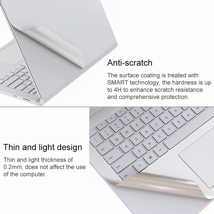 Juego de pegatinas de película protectora 4 en 1 para Microsoft Surface Book 2 de 15 pulgadas