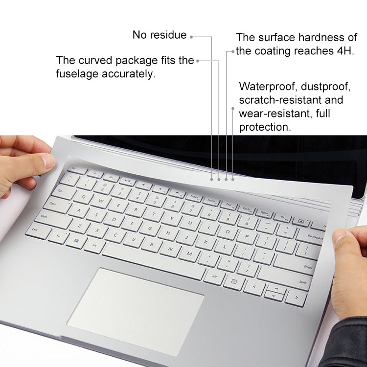 Juego de pegatinas de película protectora 4 en 1 para Microsoft Surface Book de 13,5 pulgadas, For Surface Book 13.5 inch