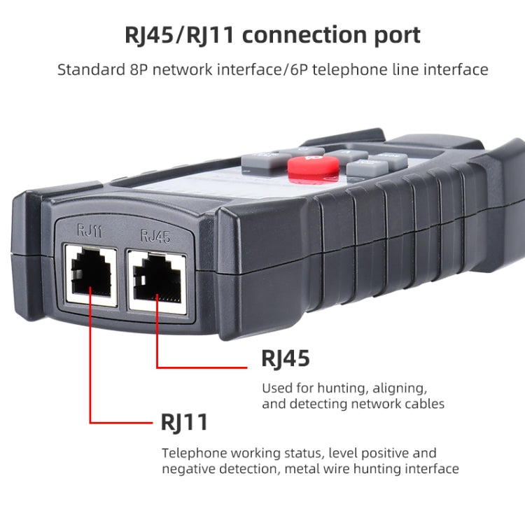 BENETECH GT67 RJ11 / RJ45 Probador de cables multifuncional Buscador de líneas Detector de cables de red, GT67 Cable Detector