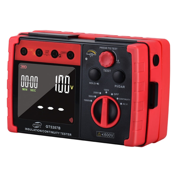Probador de resistencia de aislamiento digital LCD profesional BENETECH GT5307B, GT5307B Insulation Resistance Tester