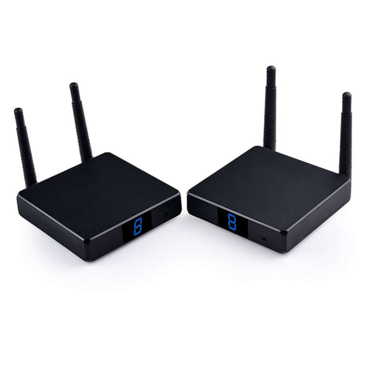 Measy FHD686-2 Full HD 1080P 3D 2,4 GHz / 5,8 GHz Extensor de interfaz multimedia HD inalámbrico 1 transmisor + 2 receptores, distancia de transmisión: 200 m, FHD686-2 (US Plug), FHD686-2 (AU Plug), FHD686-2 (EU Plug), FHD686-2 (UK Plug)