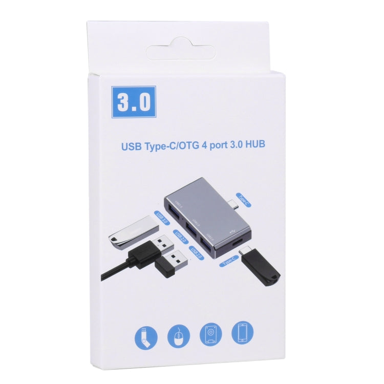 Adaptador HUB USB-C / Type-C a OTG de 4 puertos Type-C USB 3.0 USB 2.0