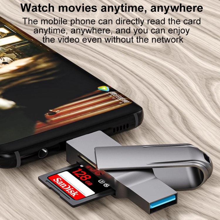Lector de tarjetas multifunción USB-C / Type-C a USB 3.0 2 en 1, Type-C to USB 3.0