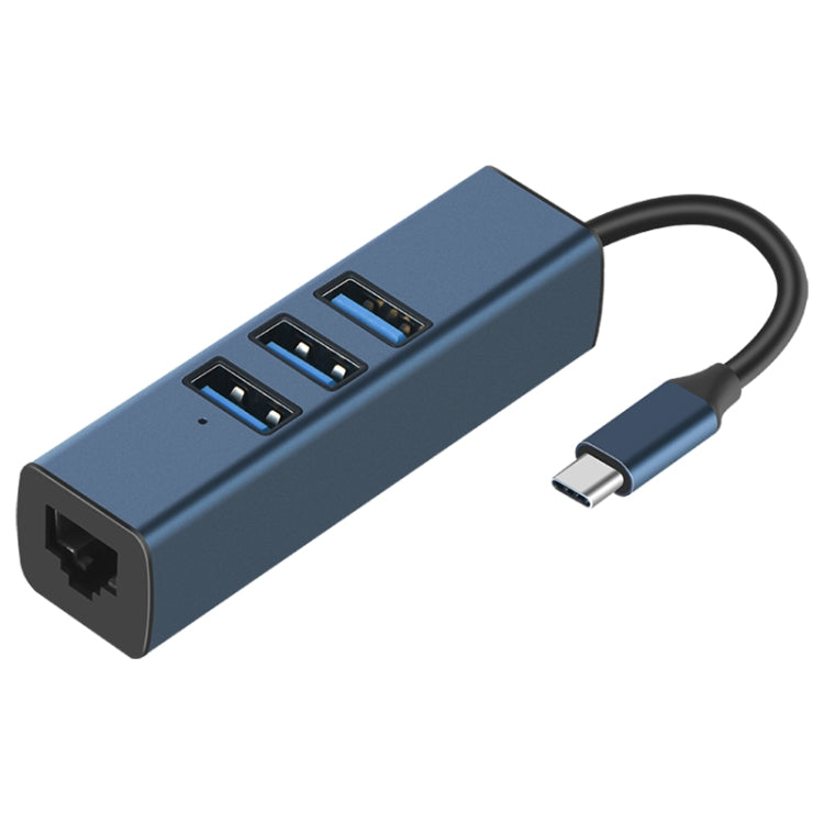RDS 6307-3 USB-C / Type-C a USB3.0 + Dual USB2.0 + RJ45 Adaptador HUB 4 en 1, 6307-3