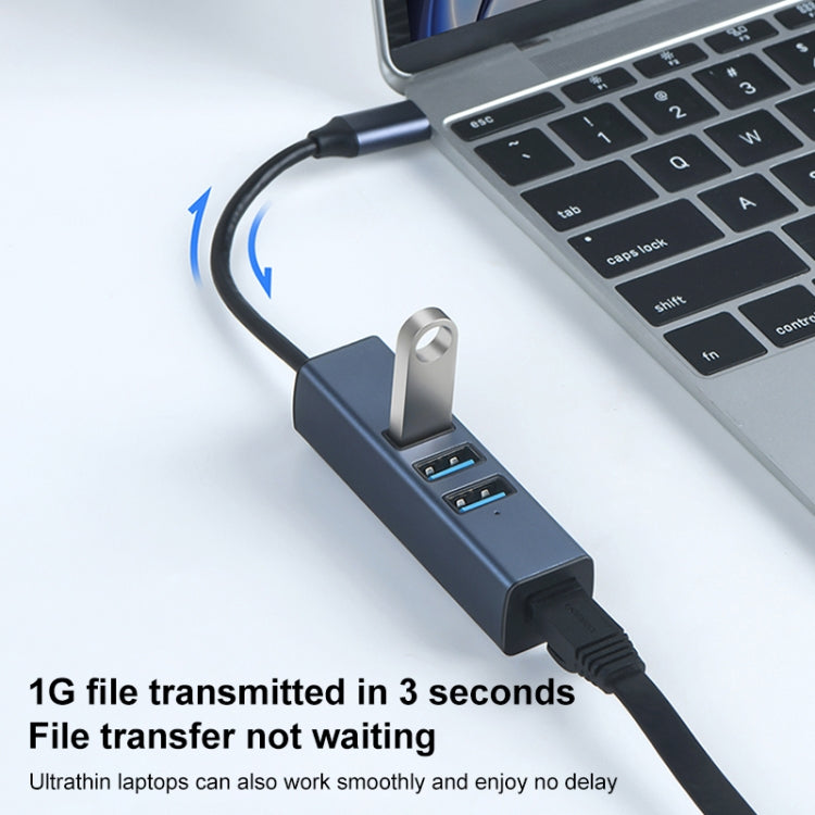 RDS 6307-4 USB-C / Type-C a USB3.0 + Triple USB2.0 Adaptador HUB 4 en 1, 6307-4
