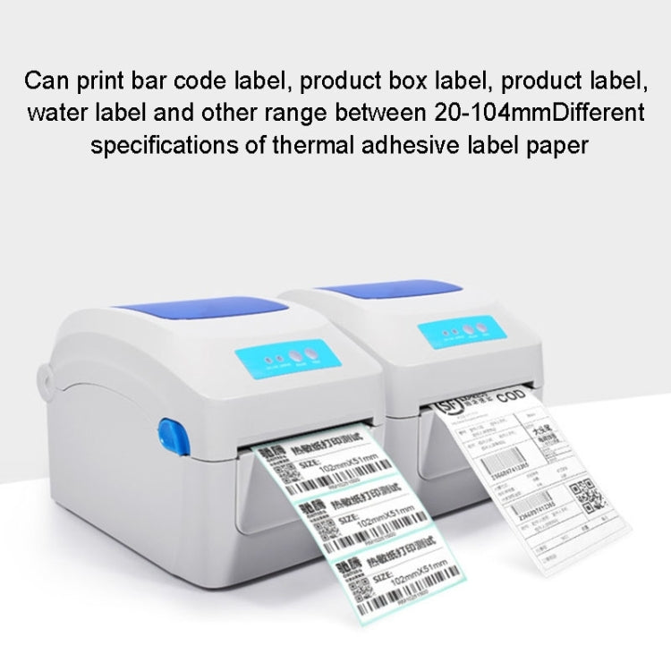 GPRINTER GP1324D Impresora de códigos de barras de calibración automática térmica con puerto USB Bluetooth, tamaño máximo de papel térmico admitido: 104 x 2286 mm, GP1324D (Bluetooth)