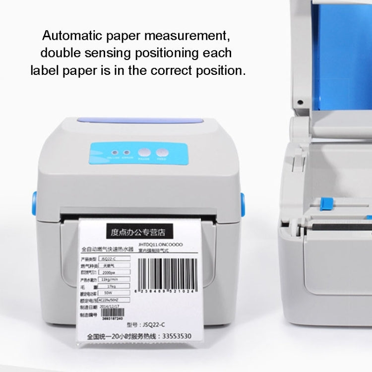 GPRINTER GP1324D Impresora de códigos de barras de calibración automática térmica con puerto USB Bluetooth, tamaño máximo de papel térmico admitido: 104 x 2286 mm, GP1324D (Bluetooth)