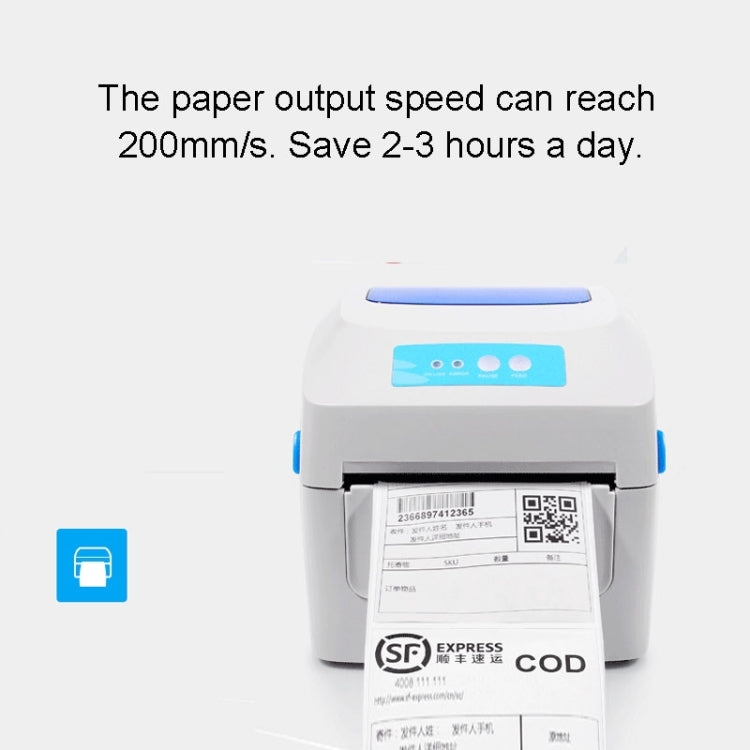 GPRINTER GP1324D Impresora de códigos de barras de calibración automática térmica con puerto USB Bluetooth, tamaño máximo de papel térmico admitido: 104 x 2286 mm, GP1324D (Bluetooth)
