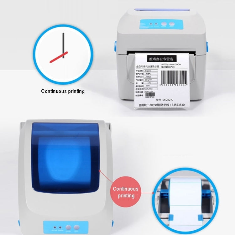 GPRINTER GP1324D Impresora de códigos de barras de calibración automática térmica con puerto USB Bluetooth, tamaño máximo de papel térmico admitido: 104 x 2286 mm, GP1324D (Bluetooth)