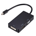 Convertidor multifunción rectangular Mini DP a HDMI + DVI + VGA, longitud del cable: 28 cm, Mini DP to HDMI + DVI + VGA Rectangle Black, Mini DP to HDMI + DVI + VGA, Mini DP to HDMI + DVI + VGA Rectangle White