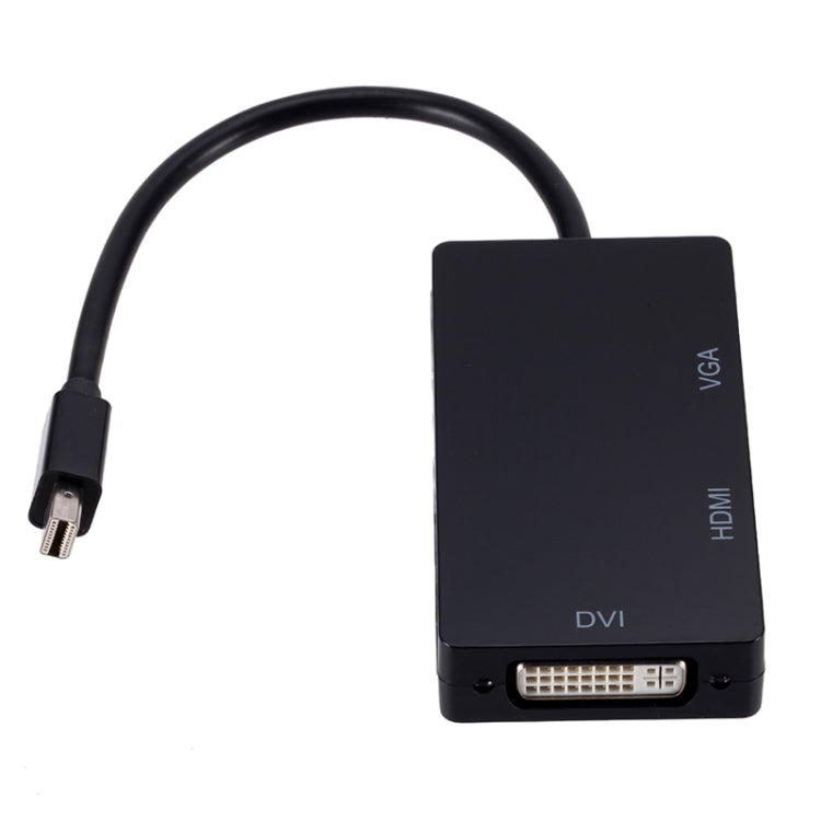 Convertidor multifunción rectangular Mini DP a HDMI + DVI + VGA, longitud del cable: 28 cm, Mini DP to HDMI + DVI + VGA Rectangle Black, Mini DP to HDMI + DVI + VGA, Mini DP to HDMI + DVI + VGA Rectangle White