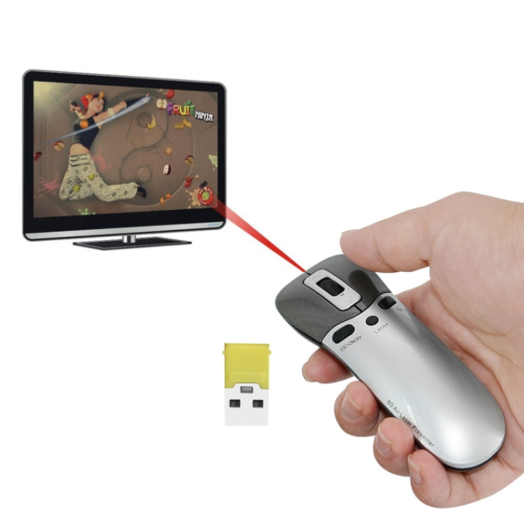 PR-05 2,4G giroscopio inalámbrico 6D Fly Air Mouse puntero láser presentador para PC/portátil enseñanza conferencia discurso