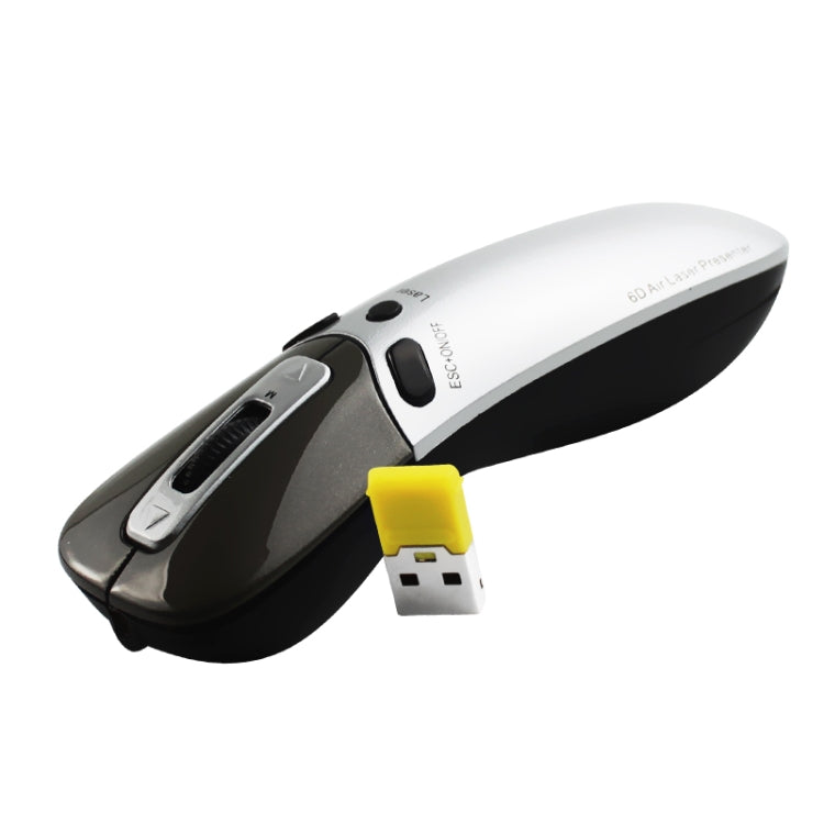 PR-05 2,4G giroscopio inalámbrico 6D Fly Air Mouse puntero láser presentador para PC/portátil enseñanza conferencia discurso