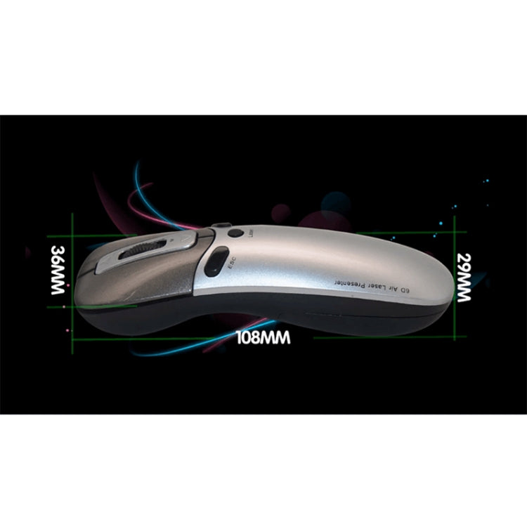 PR-05 2,4G giroscopio inalámbrico 6D Fly Air Mouse puntero láser presentador para PC/portátil enseñanza conferencia discurso