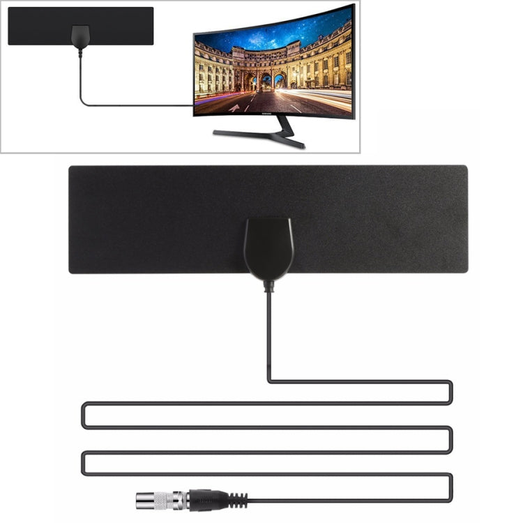 Antena de TV Digital HDTV interior y exterior amplificada de alta ganancia, 25 millas de alcance, 28dBi, con Cable Coaxial de 3,7 m y adaptador IEC, 25 Miles 28dBi