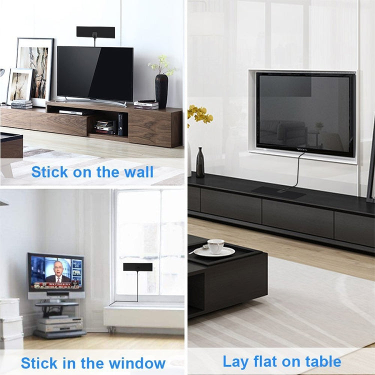Antena de TV Digital HDTV interior y exterior amplificada de alta ganancia, 25 millas de alcance, 28dBi, con Cable Coaxial de 3,7 m y adaptador IEC, 25 Miles 28dBi