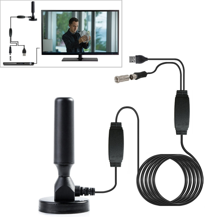 Amplificador de antena DVB-T CMMB DTMB, antena Digital de TV para coche, USB 22dBi
