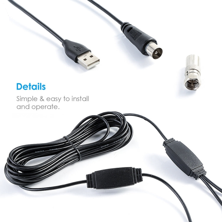 Amplificador de antena DVB-T CMMB DTMB, antena Digital de TV para coche, USB 22dBi