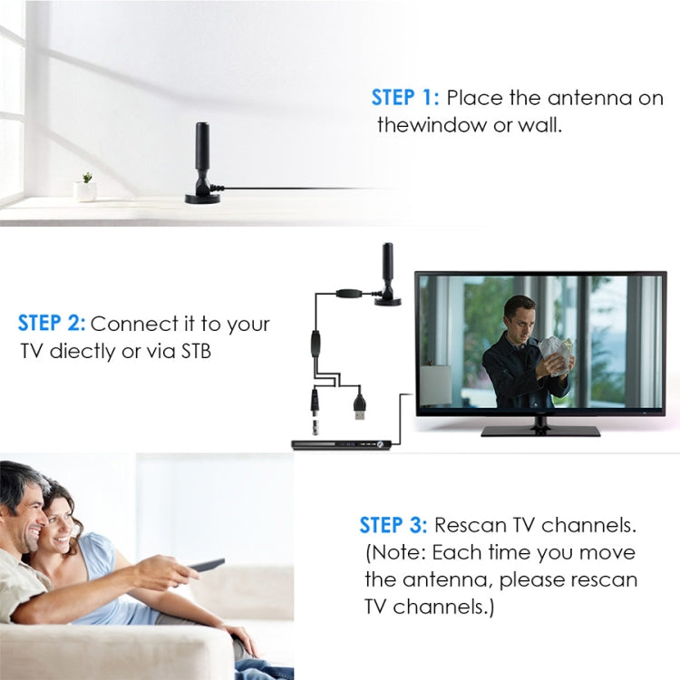 Amplificador de antena DVB-T CMMB DTMB, antena Digital de TV para coche, USB 22dBi
