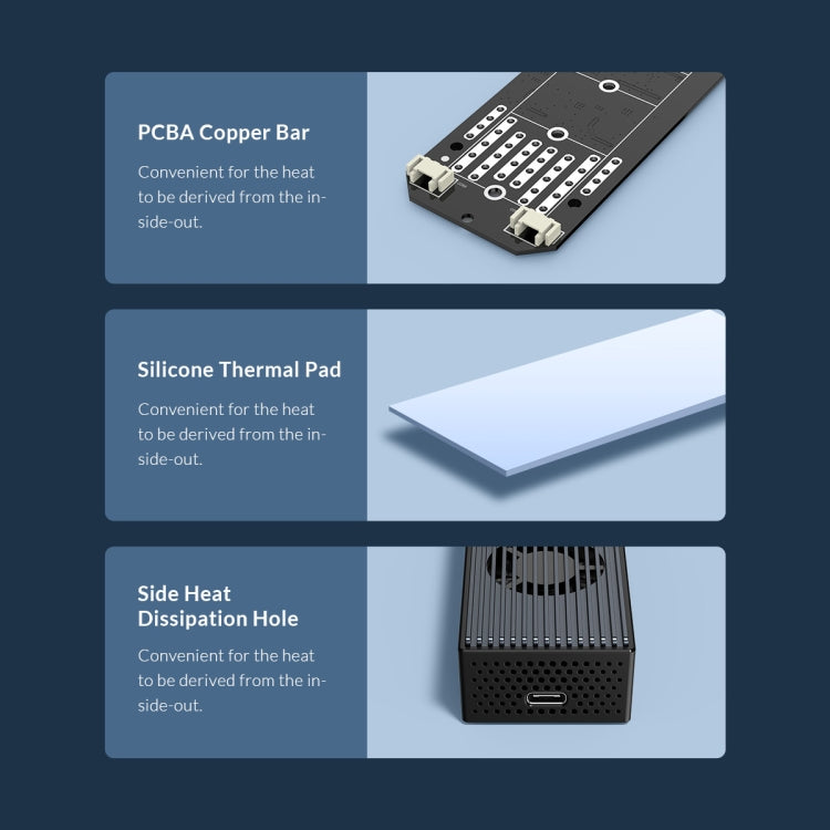 ORICO M2PVC3-G20-GY-BP USB3.2 Caja SSD NVMe M.2 de 20 Gbps, M2PVC3-G20-GY-BP