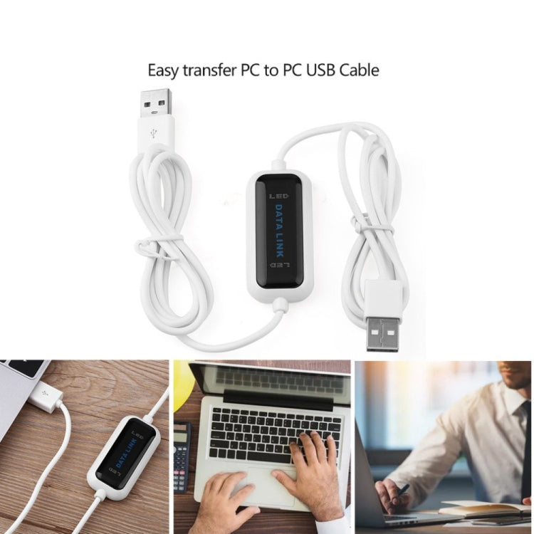 Cable puente de transferencia directa de archivos de red de enlace de datos compartido en línea de PC a PC USB de alta velocidad, longitud: 1,75 m
