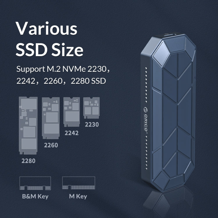 Caja SSD ORICO M2VG01-C3 RGB M.2 NVMe, M2VG01-C3