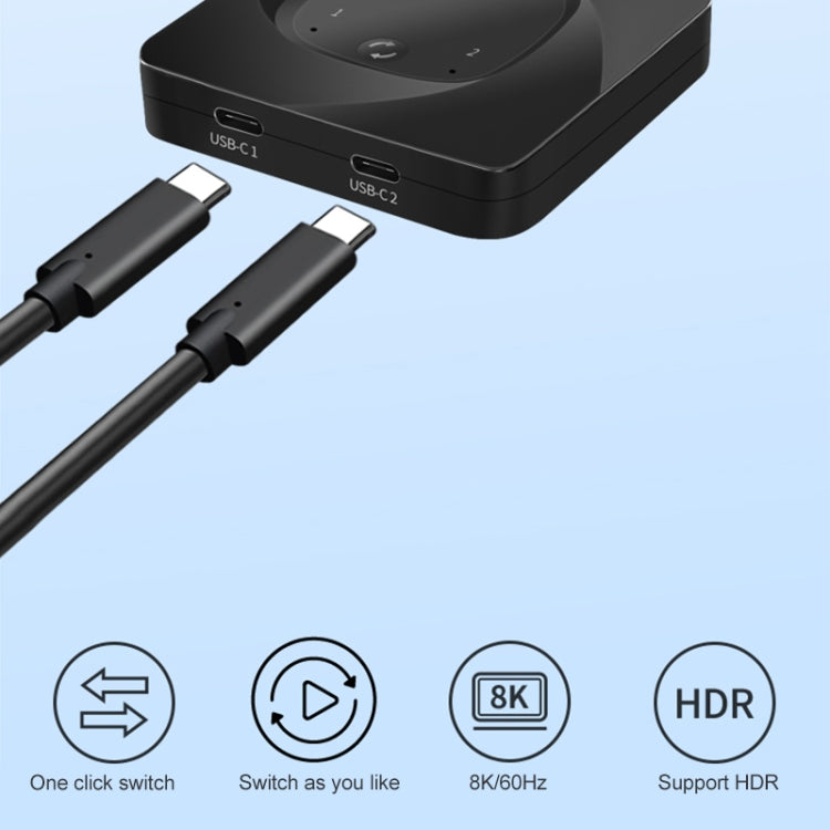C-HD019 Conmutador bidireccional con todas las funciones USB-C / Type-C compatible con pantalla HD de 8K, C-HD019
