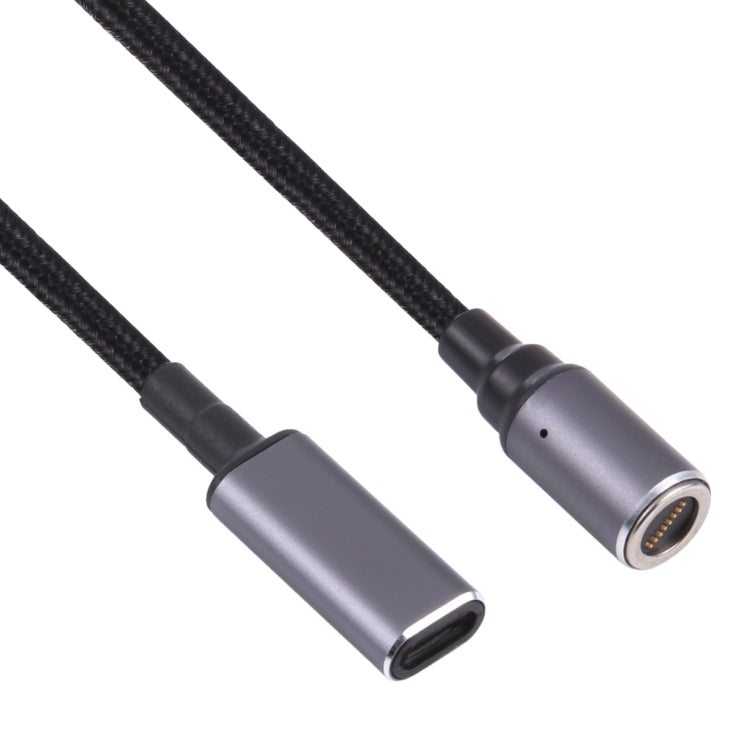 USB-C / Type-C hembra a cable adaptador de carga de enchufe libre de cabeza redonda magnética de CC de 8 pines, Type-C to Magnetic Round Head