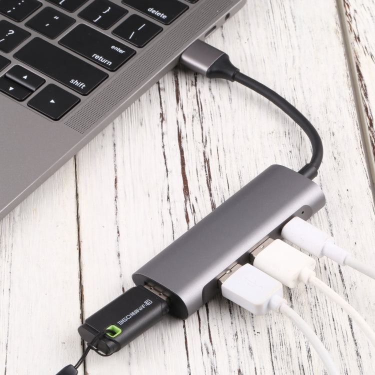 U-811 Estación de acoplamiento HUB 4 en 1 USB 3.0 a 3 USB 3.0 + puertos USB-C / Type-C, U-811