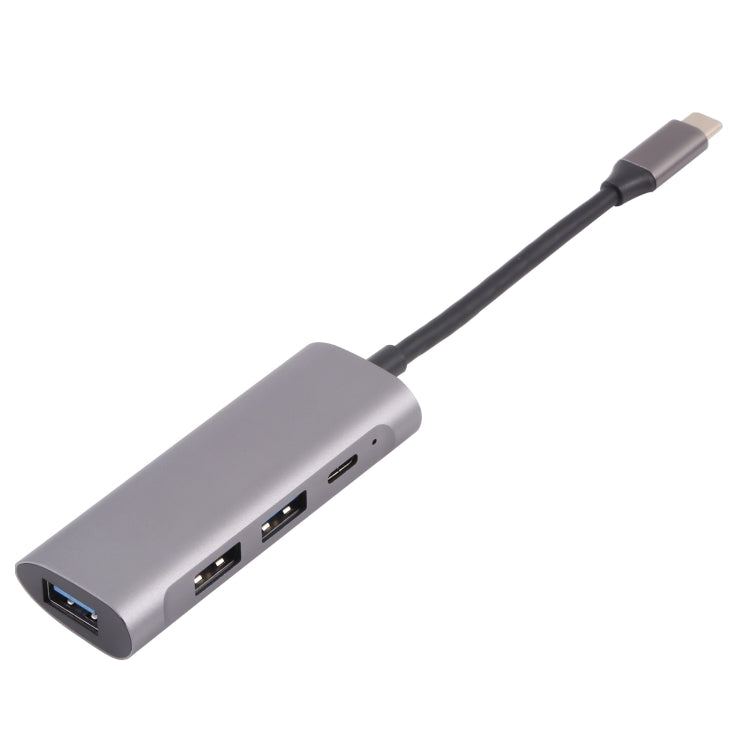 T-811 4 en 1 USB-C / Type-C a 3 puertos USB 3.0 + USB-C / Type-C Estación de acoplamiento HUB, T-811