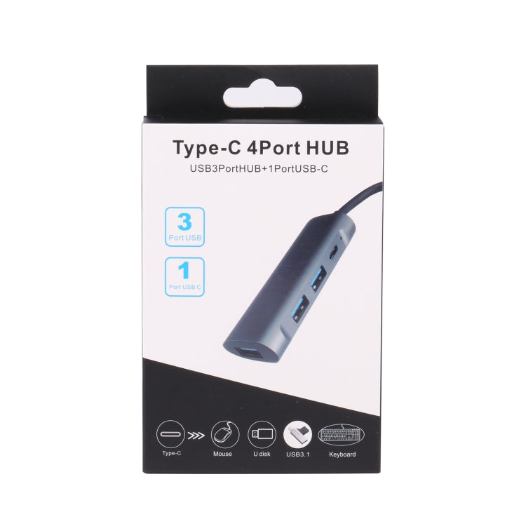 T-811 4 en 1 USB-C / Type-C a 3 puertos USB 3.0 + USB-C / Type-C Estación de acoplamiento HUB, T-811