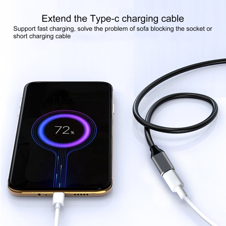 Cable adaptador USB-C / Type-C macho a USB-C / Type-C hembra, longitud del cable: 50 cm, 50cm
