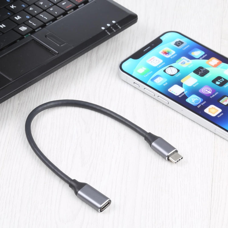 Cable adaptador USB-C / Type-C macho a USB-C / Type-C hembra, longitud del cable: 25 cm, 25cm