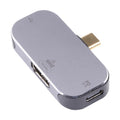 Adaptador 3 en 1 USB-C / Type-C macho a doble USB-C / Type-C + 4K 60Hz HDMI hembra, Dual USB-C / Type-C + HDMI
