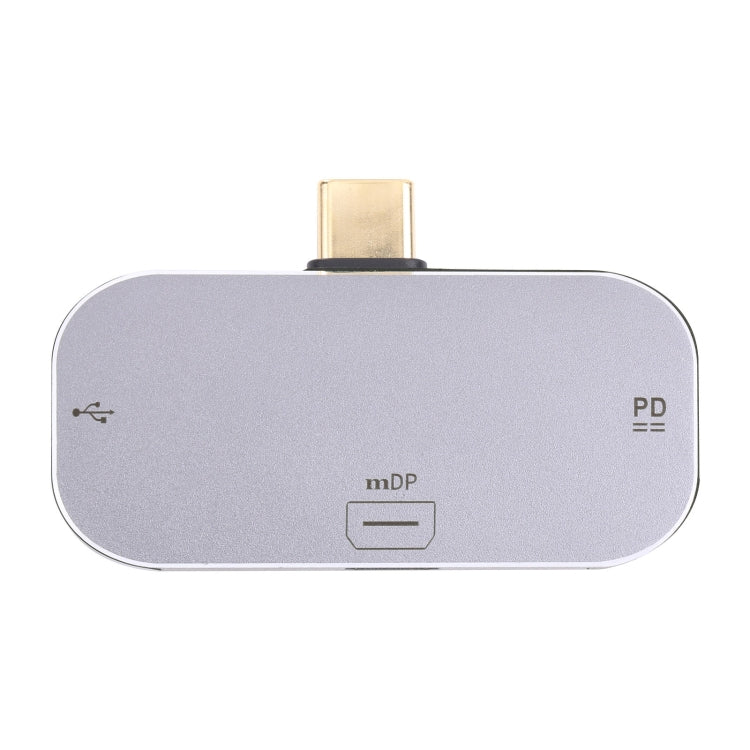 3 en 1 USB-C/Tipo-C Macho a USB-C/Tipo-C Carga + USB + Adaptador Mini DP Hembra, USB-C / Type-C + USB + Mini DP
