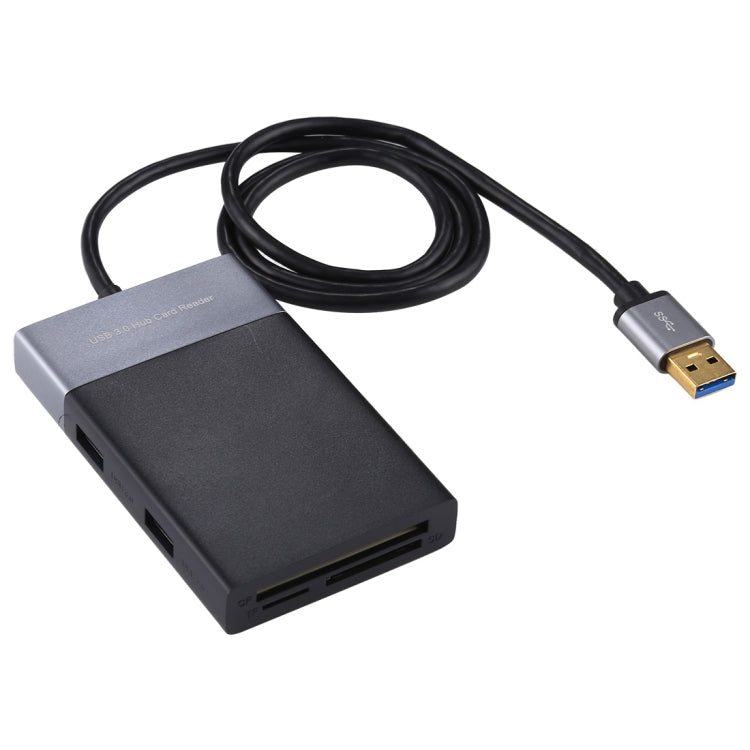6 en 1 multifunción dual USB 3.0 + XQD + CF + TF + lector de tarjetas SD, 6 In 1 (Silver), 6 In 1