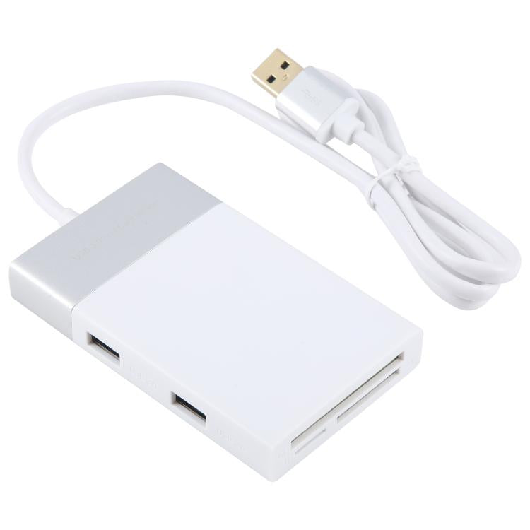 6 en 1 multifunción dual USB 3.0 + XQD + CF + TF + lector de tarjetas SD, 6 In 1 (Silver), 6 In 1