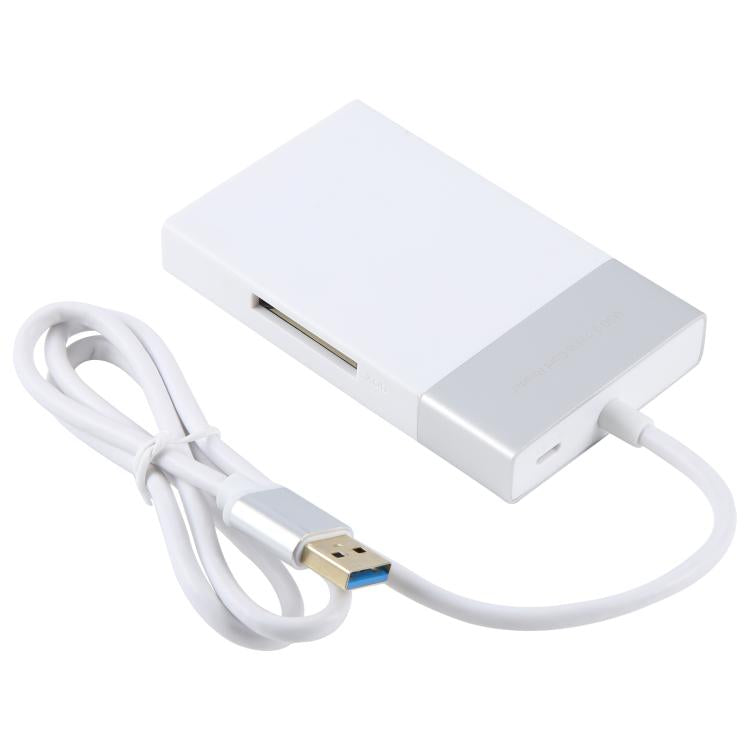 6 en 1 multifunción dual USB 3.0 + XQD + CF + TF + lector de tarjetas SD, 6 In 1 (Silver), 6 In 1