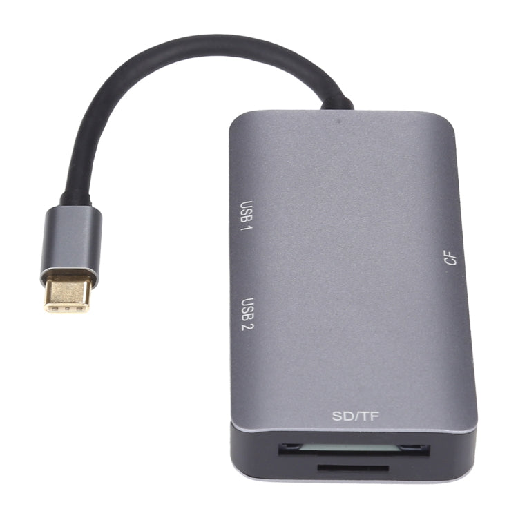 Lector de tarjetas OTG USB-C multifunción 5 en 1 dual USB 3.0 + CF + TF + SD, 5 In 1 USB-C OTG