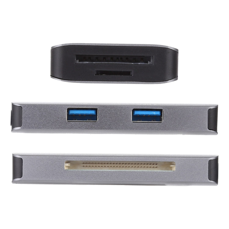 Lector de tarjetas OTG USB-C multifunción 5 en 1 dual USB 3.0 + CF + TF + SD, 5 In 1 USB-C OTG