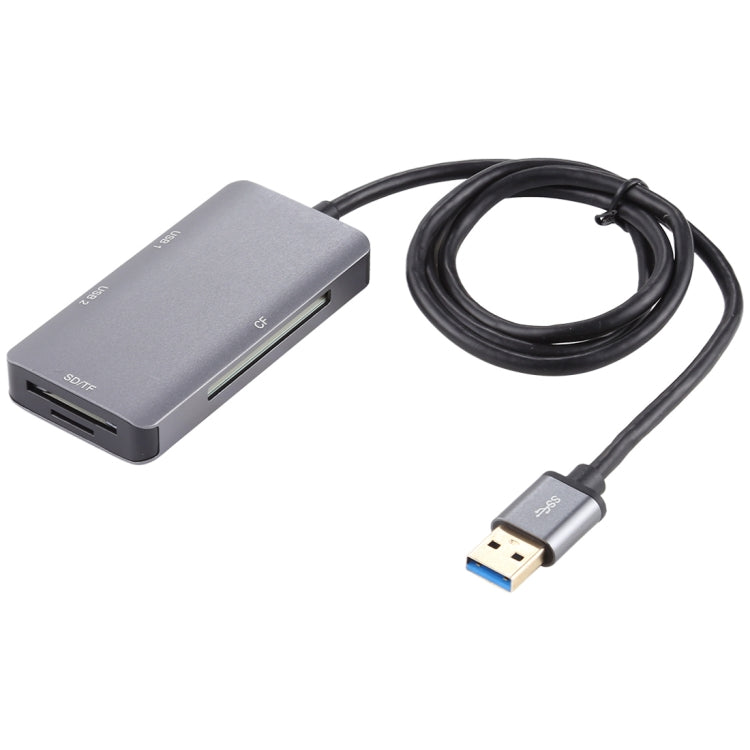 Lector de tarjetas USB 3.0 multifunción 5 en 1 dual USB 3.0 + CF + TF + SD, 5 In 1 USB 3.0