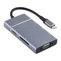 7 en 1 Dual USB 3.0 + TF/SD + HDMI/VGA + Conector de 3,5 mm + Estación de acoplamiento USB-C multifunción tipo C / USB-C, 2xUSB3.0+TF/SD+HDMI/VGA+3.5mm