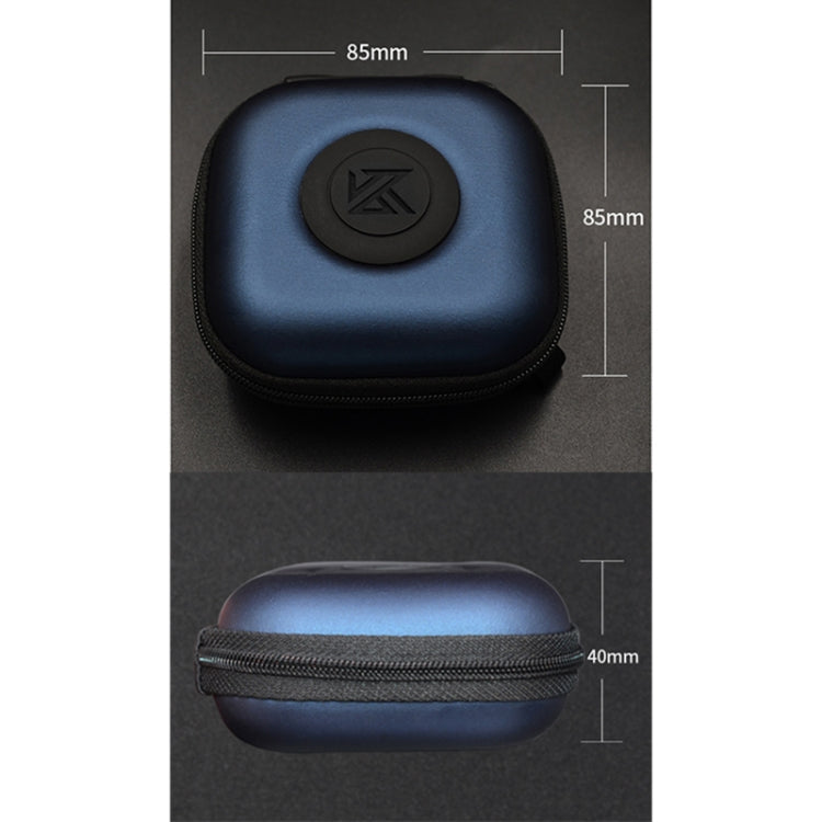 Estuche receptor de PU portátil para auriculares con cargador de cable de datos KZ, PU Black, PU Blue, PU Red