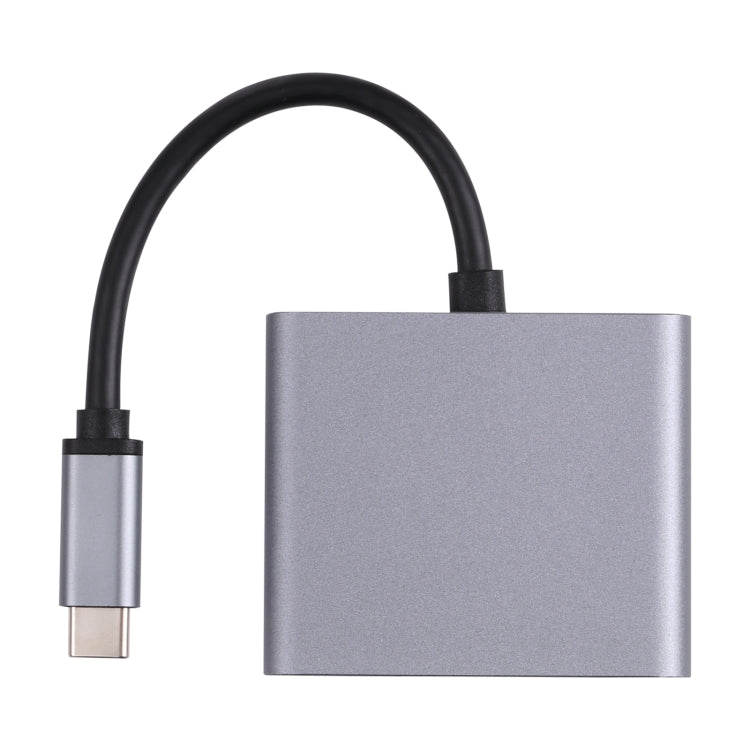 Adaptador HUB 2 en 1 USB-C / Type-C a 2 x puertos HDTV, 2 in 1